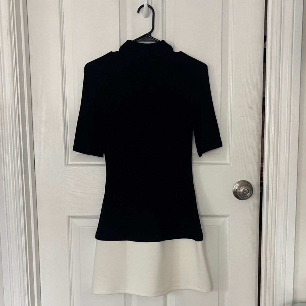 Elegant Black and White Dress